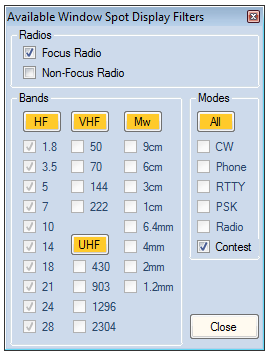 Available BandAndModeFilter