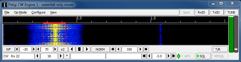 cw decoder transceiver software with waterfall