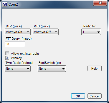 Configurer SetDialog CwPort