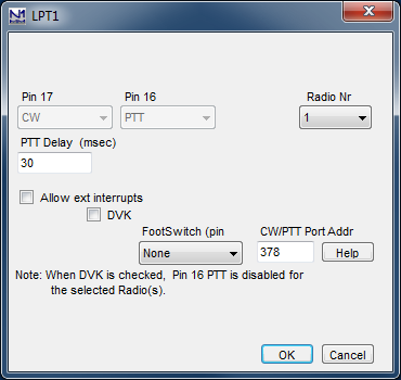 Configurer SetDialog LptPort