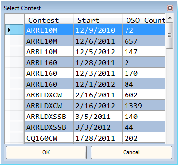 Info Import FromLog SelectLog