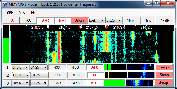 n1mm logger and spectrum monitor