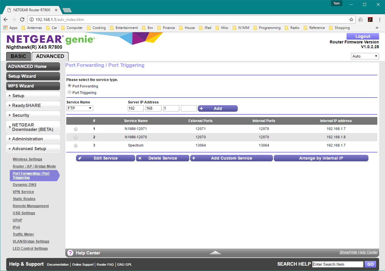 Netgear routing example