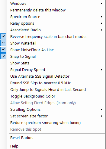 n1mm logger and spectrum monitor